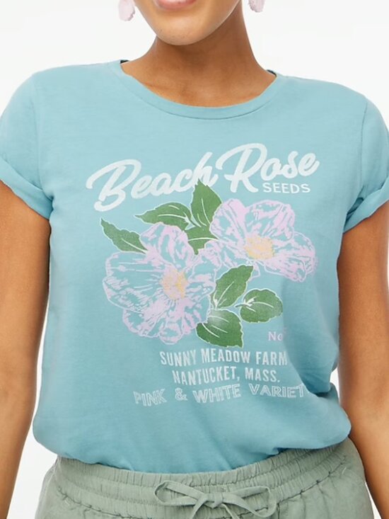 J. Crew Factory Tops - J.Crew Factory Beach Rose Collector T-Shirt NEW!